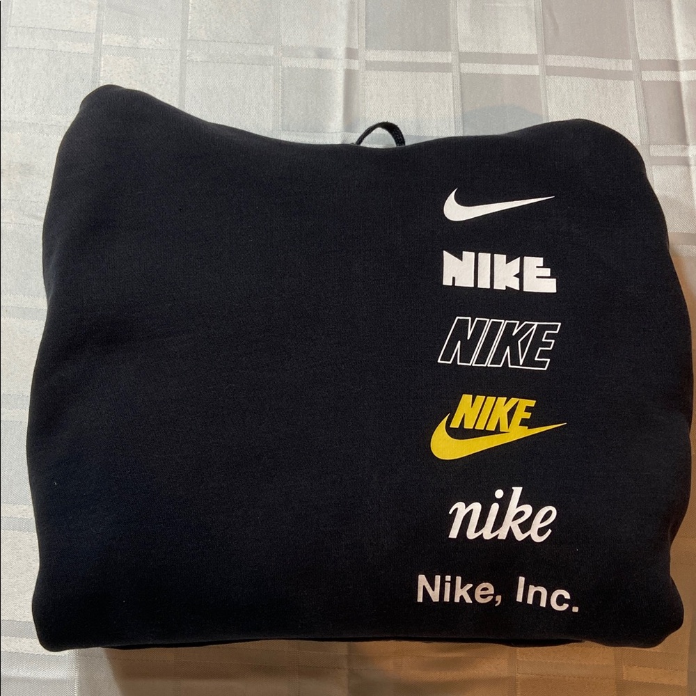 Nike Men's Multi Logo Black Hoodie